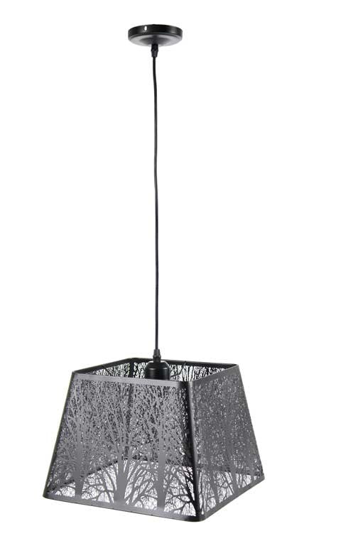 LAMPADARIO QUADRATO IN METALLO 31X108 CM IN COLORE NERO