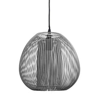 LAMPADARIO A CADUTA CON PARALUME IN VIMINI 27.5X175 CM GRIGIO