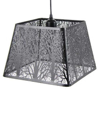 LAMPADARIO QUADRATO IN METALLO 31X108 CM IN COLORE NERO