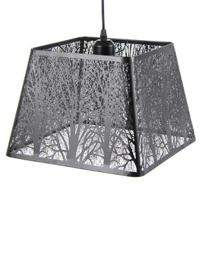 LAMPADARIO QUADRATO IN METALLO 31X108 CM IN COLORE NERO