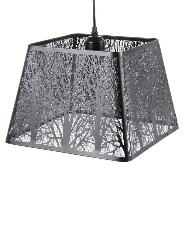 LAMPADARIO QUADRATO IN METALLO 31X108 CM IN COLORE NERO