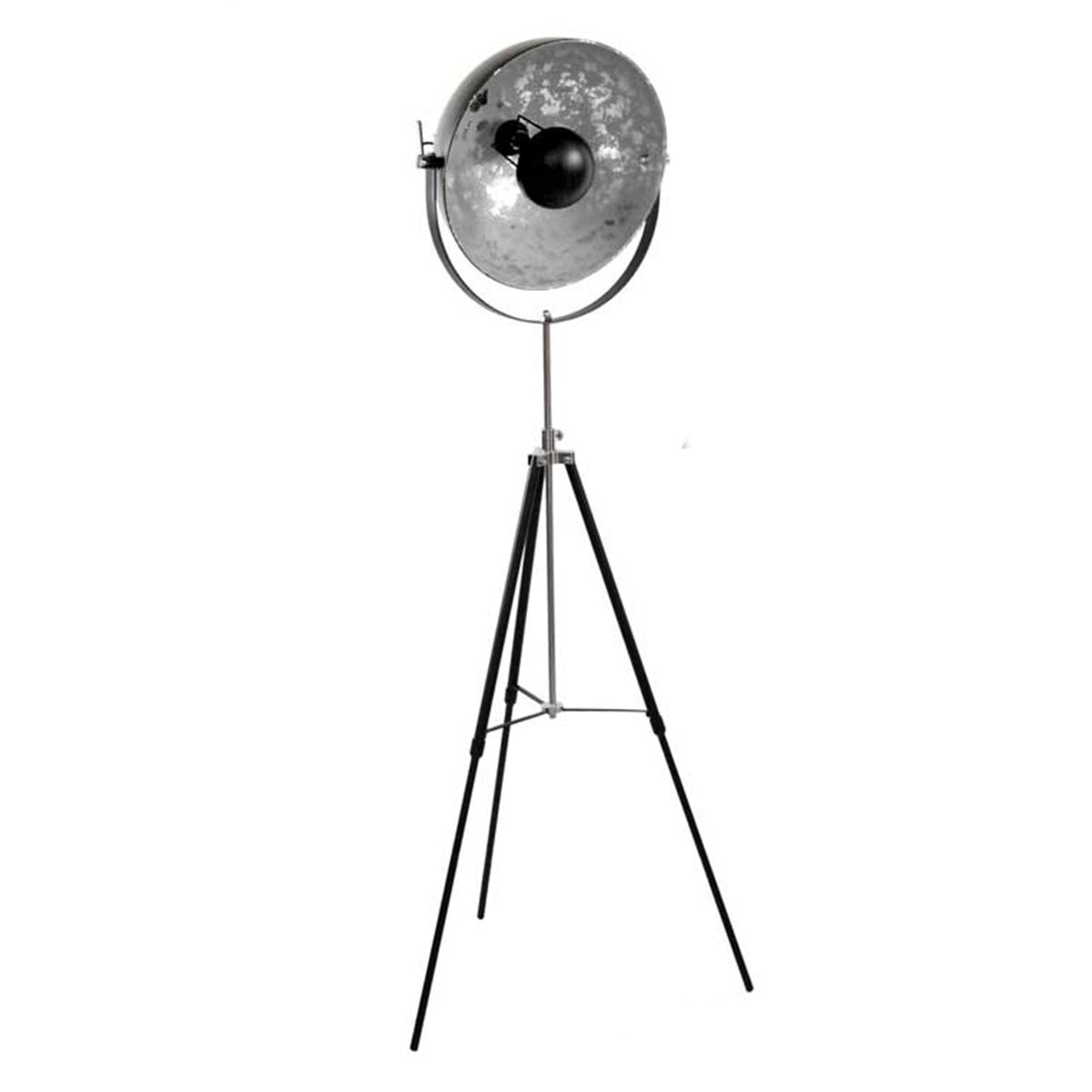 LAMPADA A PIANTANA INDUSTRIAL RICHIUDIBILE E REGOLABILE 55 X 40 X 160 CM SILVER