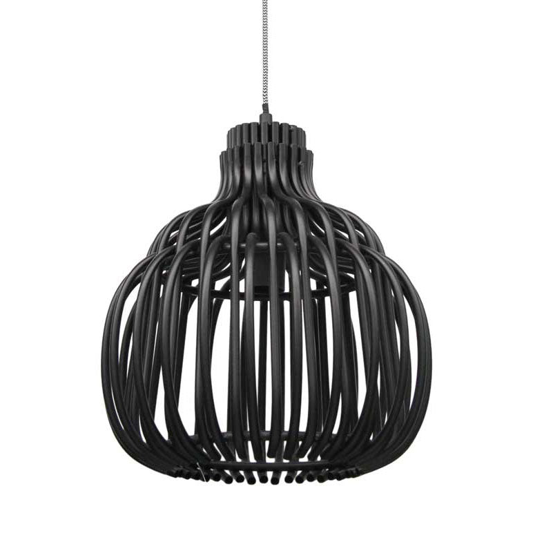 LAMPADARIO A CADUTA IN STILE MODERNO 30X80 CM  COLORE NERO