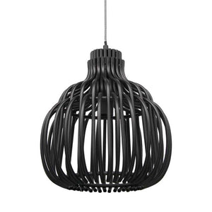 LAMPADARIO A CADUTA IN STILE MODERNO 30X80 CM  COLORE NERO