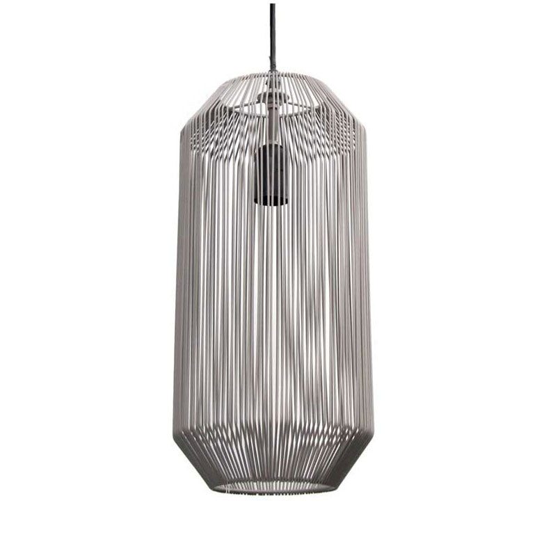 LAMPADARIO A CADUTA CON PARALUME IN VIMINI ALLUNGATO 20,5X190CM TORTORA