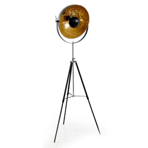 LAMPADA A PIANTANA INDUSTRIAL RICHIUDIBILE E REGOLABILE 55 X 40 X 160 CM GOLD