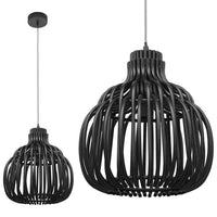 LAMPADARIO A CADUTA IN STILE MODERNO 30X80 CM  COLORE NERO