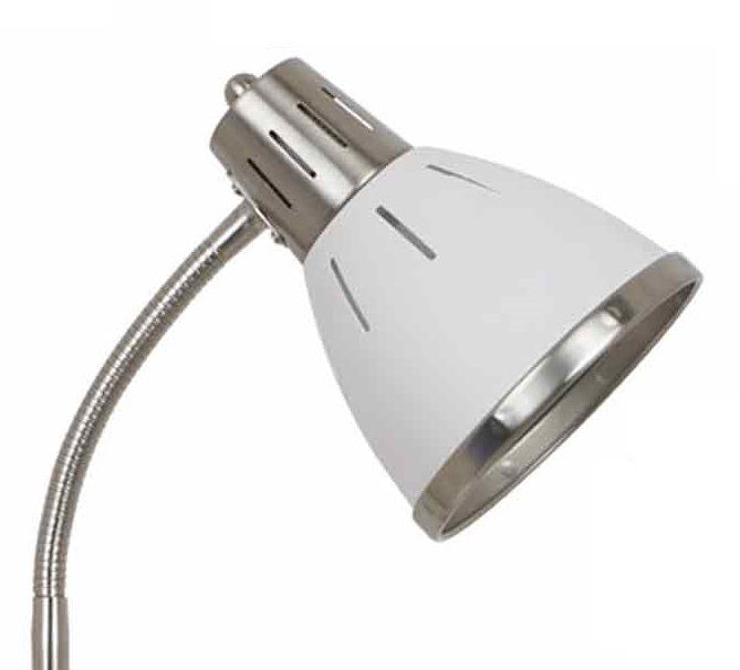 LAMPADA A PIANTANA IN METALLO BIANCO 35 X 20.5 X H137 CM