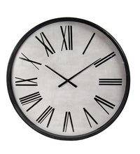 OROLOGIO DA PARETE MINIML CON NUMERI ROMANI IN VETRO 76X6 CM BIANCO E NERO
