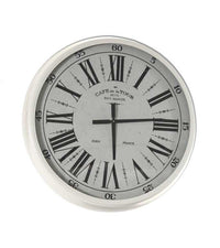 OROLOGIO MAXI DA PARETE IN METALLO E VETRO CON NUMERI ROMANI 76X12 CM BIANCO