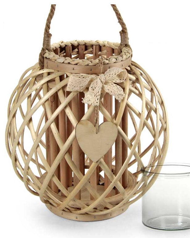 ARY LANTERNA PORTA CANDELA NATURALE 35X35 CM