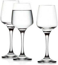 SET DIAMANTE DA 6 BICCHIERI CALICI PER ACQUA DA 300 CC