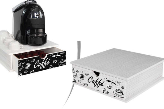 CASSETTO PORTA CIALDE IN LEGNO 29X32X10H  CM COLORE ASSORTITO