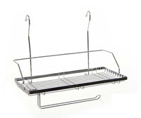 MENSOLA DA CUCINA CON PORTAROTOLO IN METALLO 40X21X32 CM