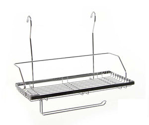 MENSOLA DA CUCINA CON PORTAROTOLO IN METALLO 40X21X32 CM