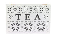 SCATOLA PER TÈ IN FORMATO 24X16X7 CM CON DECORAZIONE TRAFORATO