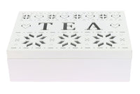 SCATOLA PER TÈ IN FORMATO 24X16X7 CM CON DECORAZIONE TRAFORATO