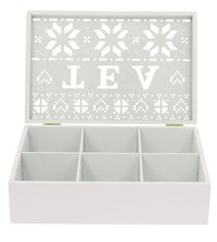 SCATOLA PER TÈ IN FORMATO 24X16X7 CM CON DECORAZIONE TRAFORATO