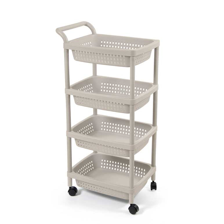 CARRELLO DA CUCINA CON RUOTE E 4 CASSETTI  50X36X99CM IN COLORE TROTORA