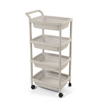 CARRELLO DA CUCINA CON RUOTE E 4 CASSETTI  50X36X99CM IN COLORE TROTORA