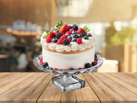 ALZATA TONDA REALIZZATA IN VETRO 29X12 DESIGN ELEGANTE