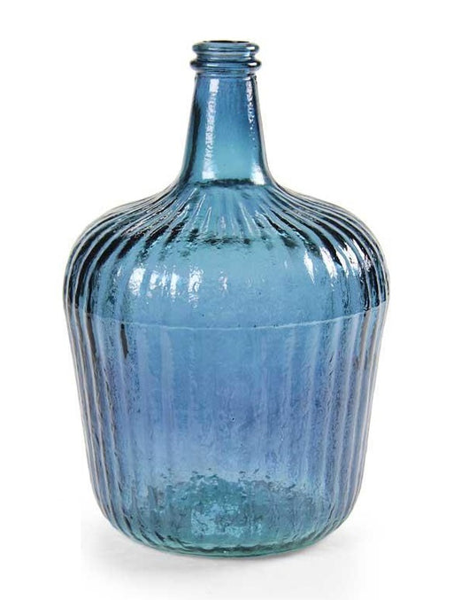 BOTTIGLIA DECORATIVA IN VETRO DA 10LT IN COLORE BLU