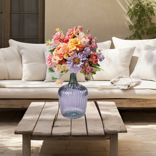 BOTTIGLIA DECORATIVA IN VETRO DA 10 LT IN COLORE PRUGNA