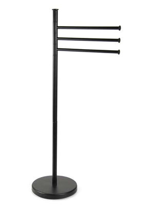 MAURY'S PIANTANA NERA PORTASCIUGAMANI CON STRUTTURA IN ACCIAIO 20X83 CM