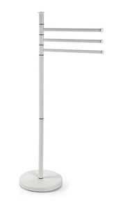 MAURY'S PIANTANA CROMO PORTASCIUGAMANI CON STRUTTURA BIANCA 20X83 CM