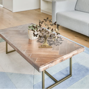 QUADRO AD ALBERO REALIZZATO IN METALLO 69X72X9 CM COLORE ORO