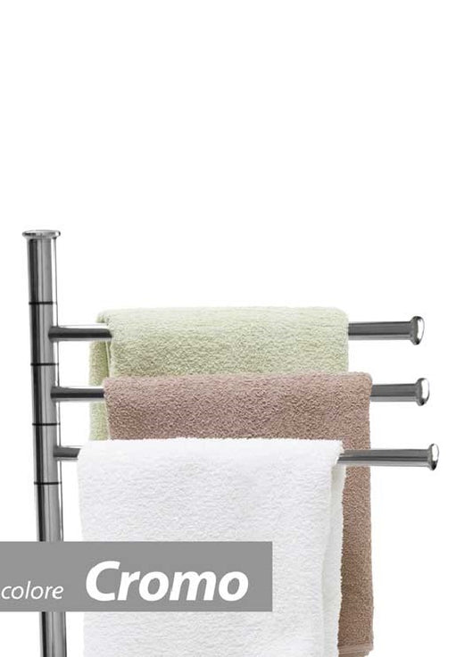 MAURY'S PIANTANA CROMO PORTASCIUGAMANI CON STRUTTURA IN ACCIAIO 20X83 CM