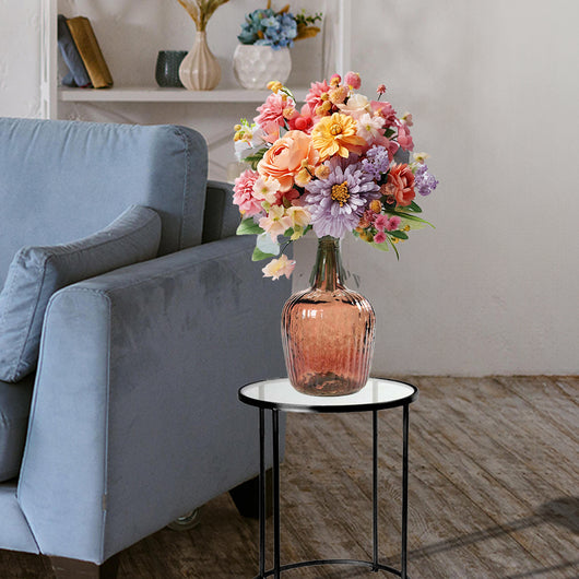 BOTTIGLIA DECORATIVA IN VETRO DA 8 LT IN COLORE AMBRA