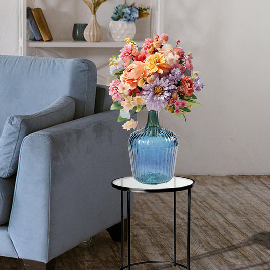 BOTTIGLIA DECORATIVA IN VETRO DA 10LT IN COLORE BLU