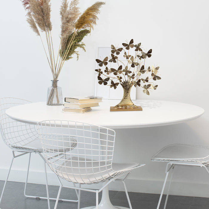 QUADRO AD ALBERO REALIZZATO IN METALLO 69X72X9 CM COLORE ORO