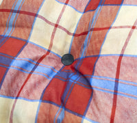 POLTRONA RELAX COMODONA ROSSO BORDEAUX SCOZZESE IN LEGNO 3 POSIZIONI