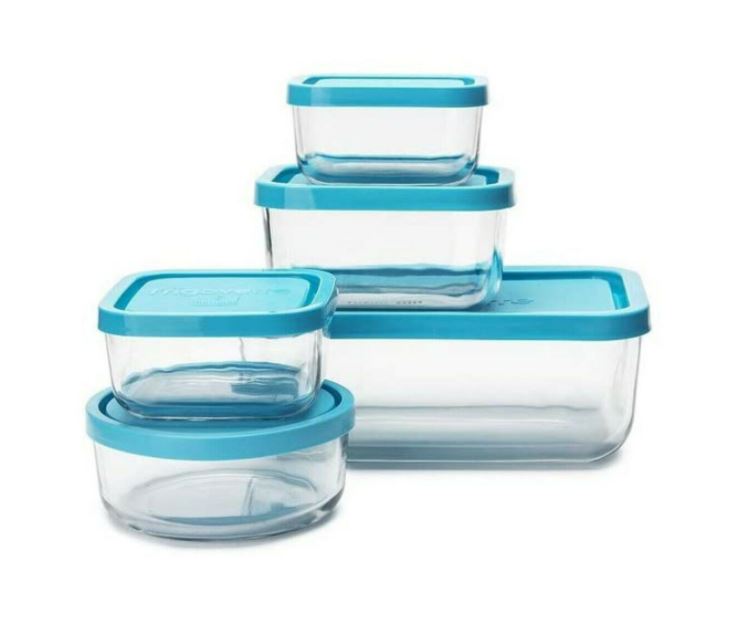 FRIGOVERRE CONTENITORI IN VETRO CON COPERCHIO 5 PEZZI