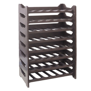 CANTINETTA PORTABOTTIGLIE IN PLASTICA MODULARE 48 BOTTIGLIE MARRONE