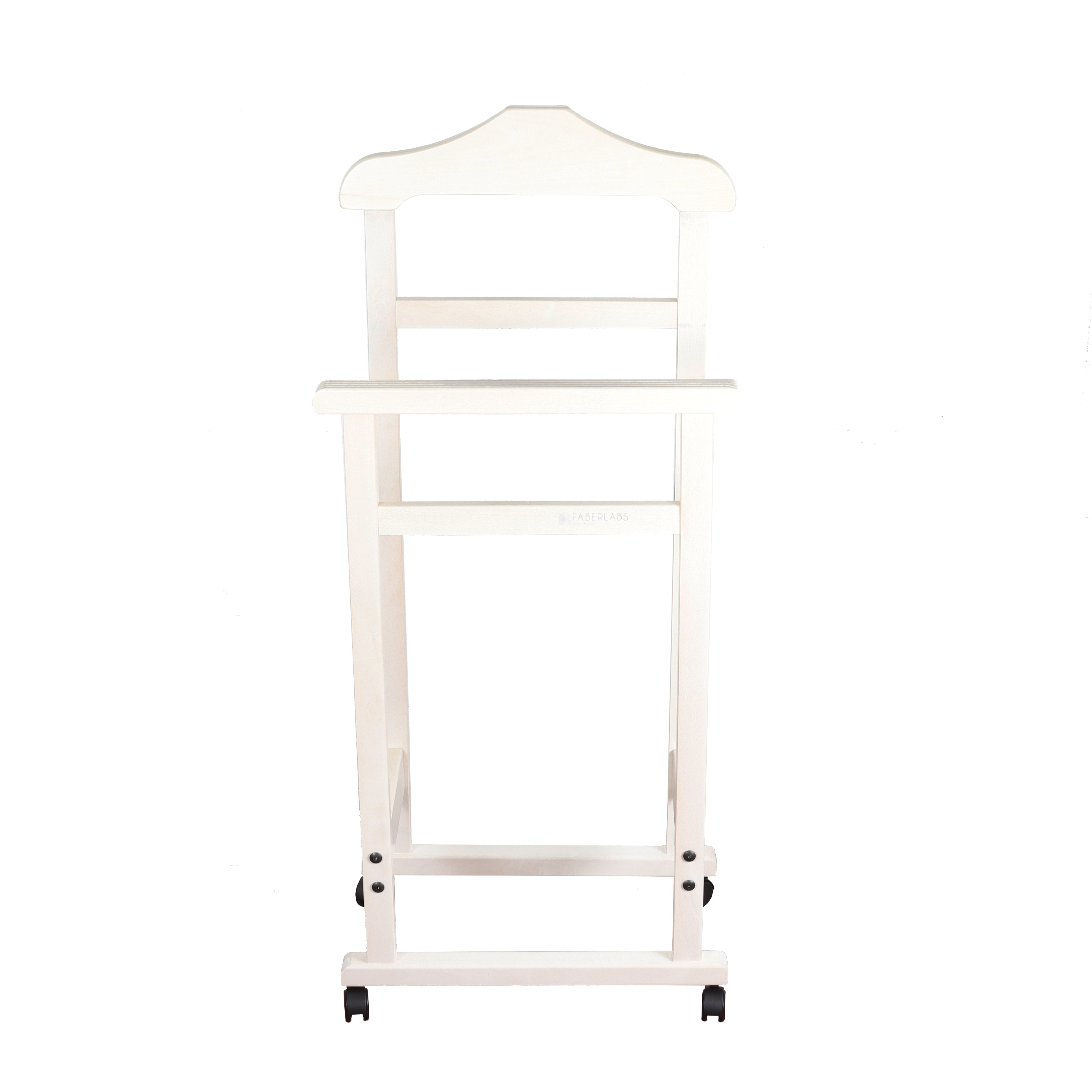 INDOSSATORE APPENDIABITI DA CAMERA PRATIC LEGNO DI FAGGIO BIANCO 44 X 25 X 98 H