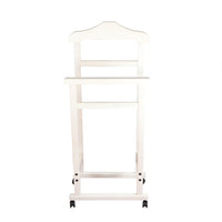 INDOSSATORE APPENDIABITI DA CAMERA PRATIC LEGNO DI FAGGIO BIANCO 44 X 25 X 98 H