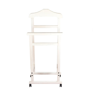 INDOSSATORE APPENDIABITI DA CAMERA PRATIC LEGNO DI FAGGIO BIANCO 44 X 25 X 98 H