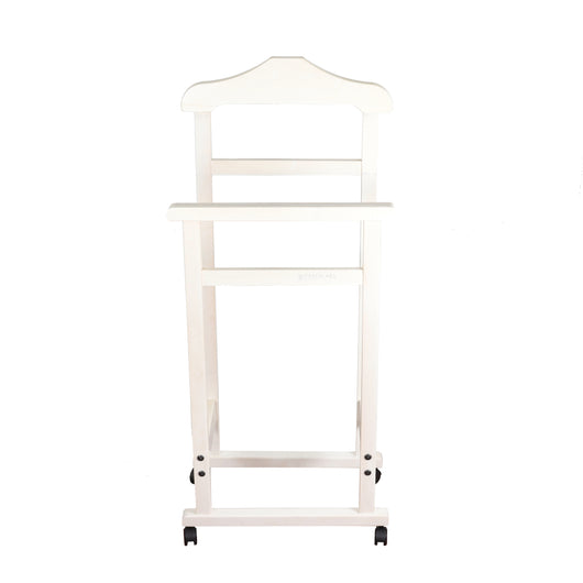 INDOSSATORE APPENDIABITI DA CAMERA PRATIC LEGNO DI FAGGIO BIANCO 44 X 25 X 98 H