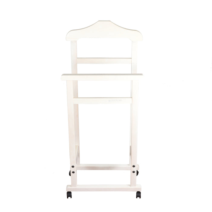 INDOSSATORE APPENDIABITI DA CAMERA PRATIC LEGNO DI FAGGIO BIANCO 44 X 25 X 98 H