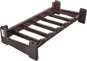 CANTINETTA PORTABOTTIGLIE IN PLASTICA MODULARE 72 BOTTIGLIE MARRONE