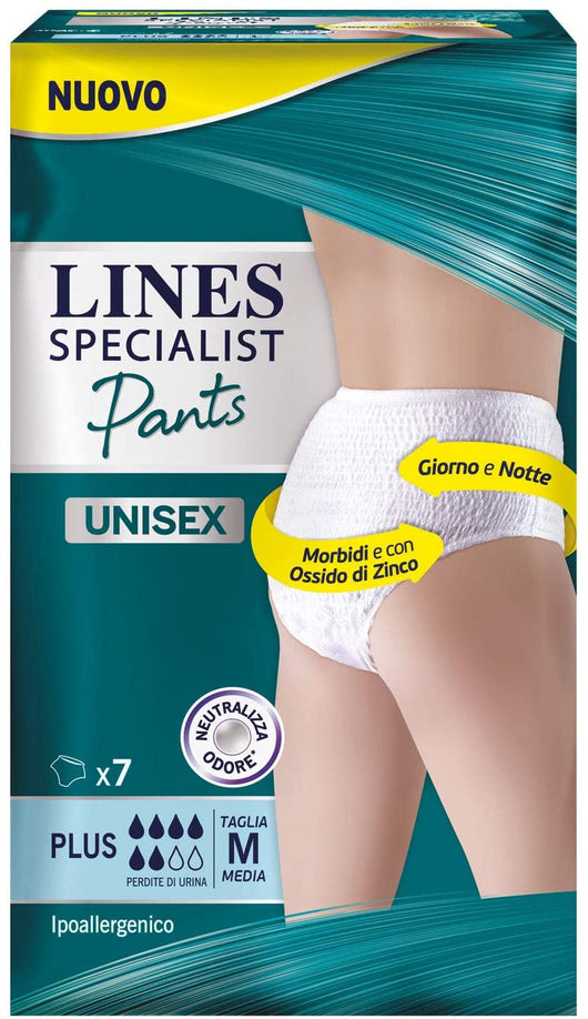 LINES SPECIALIST PANTS MUTANDE ASSORBENTI UNISEX TAGLIA M 7 PZ