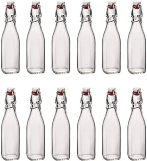 SET 12 BOTTIGLIE IN VETRO SWING CON TAPPO A CHIUSURA ERMETICA 0.250 LT