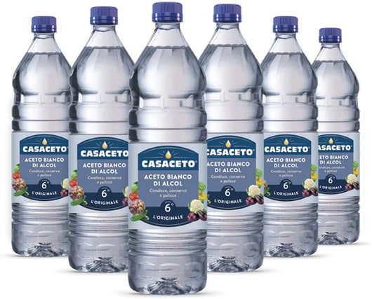 SET 6 CASACETO ACETO BIANCO DI ALCOL IN CONFEZIONE DA 1 LITRO ( 6 X 1 LITRO)