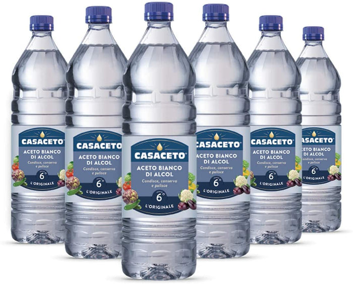 SET 6 CASACETO ACETO BIANCO DI ALCOL IN CONFEZIONE DA 1 LITRO ( 6 X 1 LITRO)