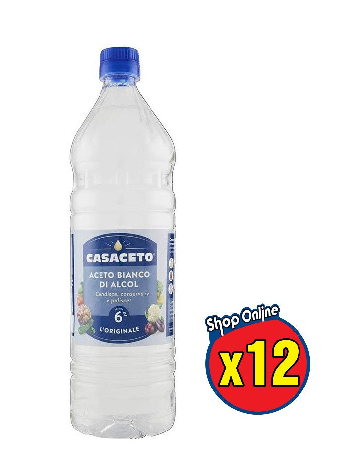 SET 12 CASACETO ACETO BIANCO DI ALCOL IN CONFEZIONE DA 1 LITRO ( 12 X 1 LT)