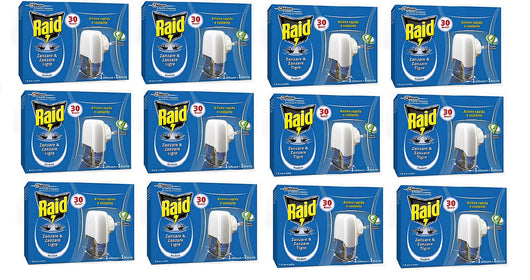 SET 12 CONFEZIONI DI RAID DIFFUSORE PIÙ RICARICA LIQUIDO 30 NOTTI