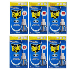 SET 6 CONFEZIONI RAID LIQUIDO PER RICARICA ELETTRICA X30 NOTTI CLASSICO